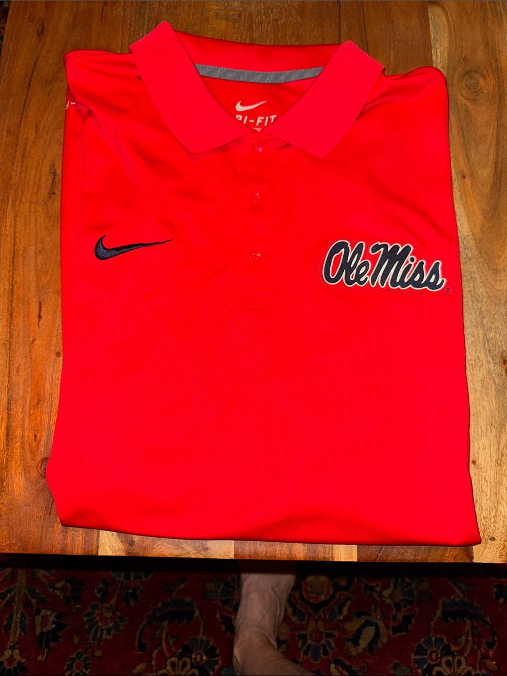 Nike Men's Ole Miss Red Polo Shirt